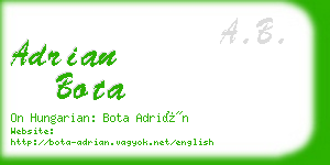 adrian bota business card